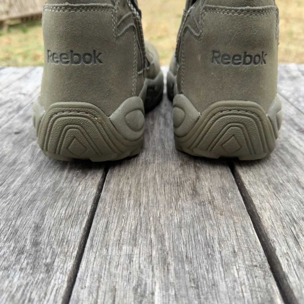 Reebok Rapid Response Sage Green Tactical Side Zip Boots RB8990‎ Mens 12M EH